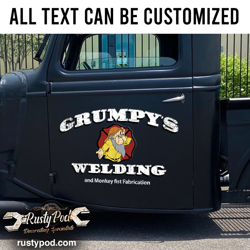 personalized grumy welding sticker 10984